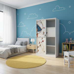 Armario Moderno de Acero con Gran Capacidad de Almacenamiento y Cajones para Ropa, para el Dormitorio del Hogar - Product Image 2