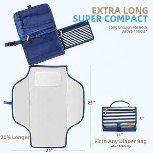 <span class=keywords><strong>Cambiador</strong></span> de Bebé Multifuncional con Bolsillo para Toallitas y Cojín para la Cabeza, Bolsa de Almacenamiento Multiusos para Mujer - Product Image 4