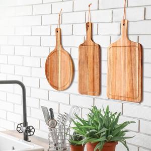 Articles populaires : Ensemble de planches à découper en bois d'acacia avec poignée, non toxique, durable, plateau de service pour charcuterie et fromages, durable - Product Image 4