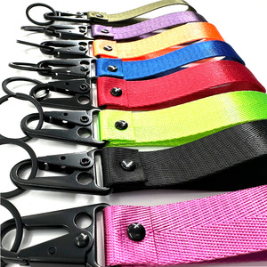 Llavero personalizado con logo, cinta de tela, para números de motocicleta, diseño de pico de águila, de poliéster, para coche, llavero corto. - Product Image 4