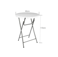 Table pliante haute ZDY-200 en HDPE, légère, pour hôtel, événements extérieurs et location