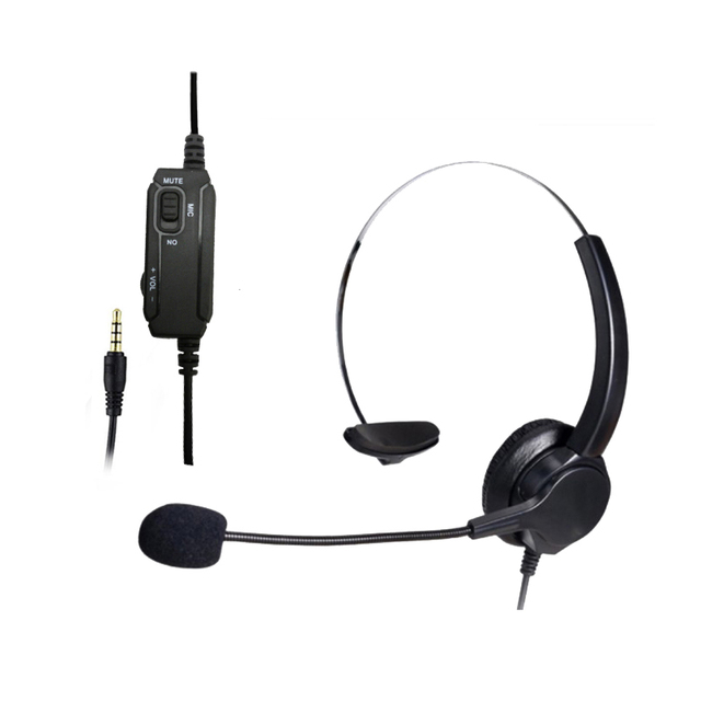 Wired Dynamic Call Center Mono 3.5mm/Type-C USB Headset with ENC Noise Cancellation IPX-4 Waterproof Apt-X HD Professional Use
