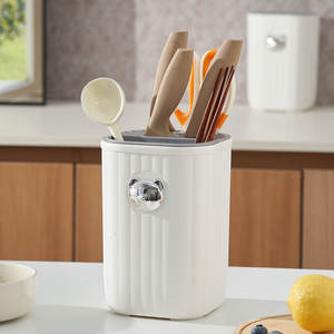 Escurridor de Cuchillos Cuadrado con Tapa Abatible, de Plástico PP, Multifuncional, para Almacenamiento en la Cocina - Product Image 4