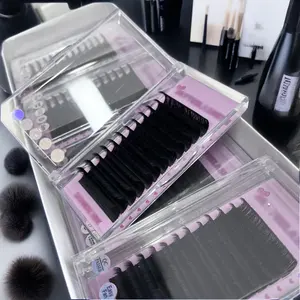 Handmade False C/D 0.03 0.05 0.07 0.10 Premium Volume Lash Extensions Cashmere Mink Matte Black Lashes Extension Mix Trays