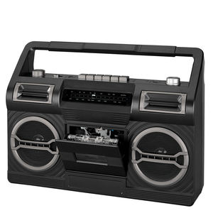 Radio Retro con Reproductor de Casetes, Grabación de Casetes desde Radio y Entrada Auxiliar, Altavoz de 5W×2, Alimentación por CA o 6 Pilas UM-2, 11x15x4.5 Pulgadas - Product Image 1