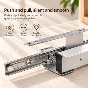 Mécanisme coulissant métallique synchronisé à roulements à billes pour rails de table à manger transformable, extensible pour cuisine et appartement - Product Image 4