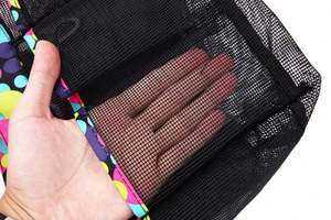 Sac de plage tendance, sacs de plage multi-poches en filet, organisateur de toilette et de bain avec 8 compartiments de rangement - Product Image 4