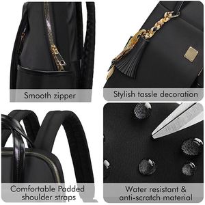BSCI Factory Customized Business Work Travel Black Women <b>Slim</b> 14 15.6 16 4Inch Laptop Case Bag Computer <b>Purse</b> Backpack - Product Image 3