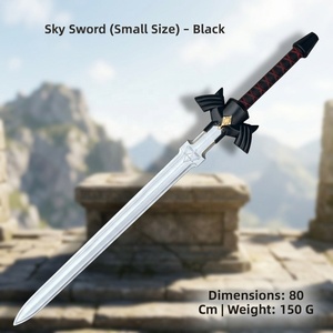 Épée de jouet personnalisée en mousse PU The <span class=keywords><strong>Legend</strong></span> <span class=keywords><strong>of</strong></span> Zelda: Skyward (31,5 po) noire, souple, légère, durable, accessoire de cosplay, arme de scène fantastique - Product Image 2