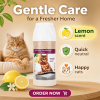 Poudre désodorisante pour litière pour chat, parfum citron, 750g, éliminateur d'odeurs efficace, accessoire pour litière pour chat, vente en gros