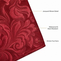 Nappe Jacquard Personnalisée 100% Polyester Imperméable Anti-taches Motif Floral pour Mariage, Fête, Banquet, Maison, Hôtel