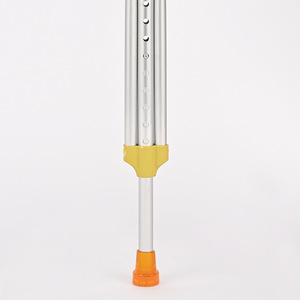 Adjustable Aluminum Alloy Underarm Crutches With <b>Spring</b> <b>Clip</b> Lock For 153-175cm Height Rehabilitation Walking Aid - Product Image 3