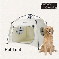 Tente de camping pour animaux de compagnie d'extérieur, lit-cave pop-up, lit surélevé pour chats d'intérieur et petits chiens avec abri imperméable, conception à ouverture rapide
