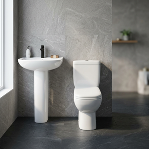 Aqua Pan Two Piece WC Toilet With Repose Wash Basin Full Pedestal Ceramic Bathroom Sanitary Ware Set - Product Image 6