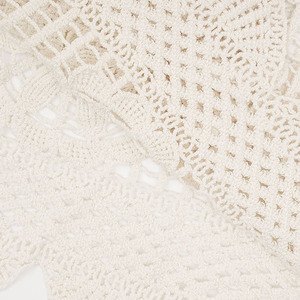 Conjunto de dos piezas de falda larga para mujer, nuevo traje de punto con top de ganchillo hueco y falda amplia, a la moda. - Product Image 4