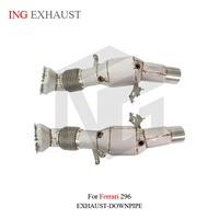 ING SUS304 Downpipe pour Ferrari 296 GTB F171 F163 3.0T 2021+ |   Échappement Hot-V 663-830HP avec bouclier thermique – Vente en gros