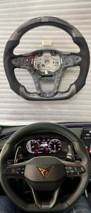 Volant en fibre de carbone forgée avec LED pour Seat <span class=keywords><strong>Cupra</strong></span> <span class=keywords><strong>Leon</strong></span> KL8 VZ Cup 2.0TSI 4 roues motrices 310 ch Année modèle 2022 - Product Image 6