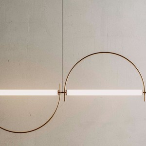Minimalist Pendant <b>Light</b> Gold E27 LED Adjustable Height For Tea Room Lounge Restaurant Studio Villa Bar Island Counter Study - Product Image 3