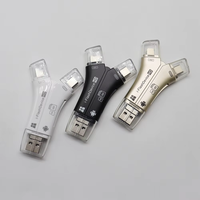 Nouveau 4 en 1 Micro USB Type C OTG Adaptateur Micro USB vers USB a TF Lecteur de carte SD Lecteur de carte mémoire en forme de Y