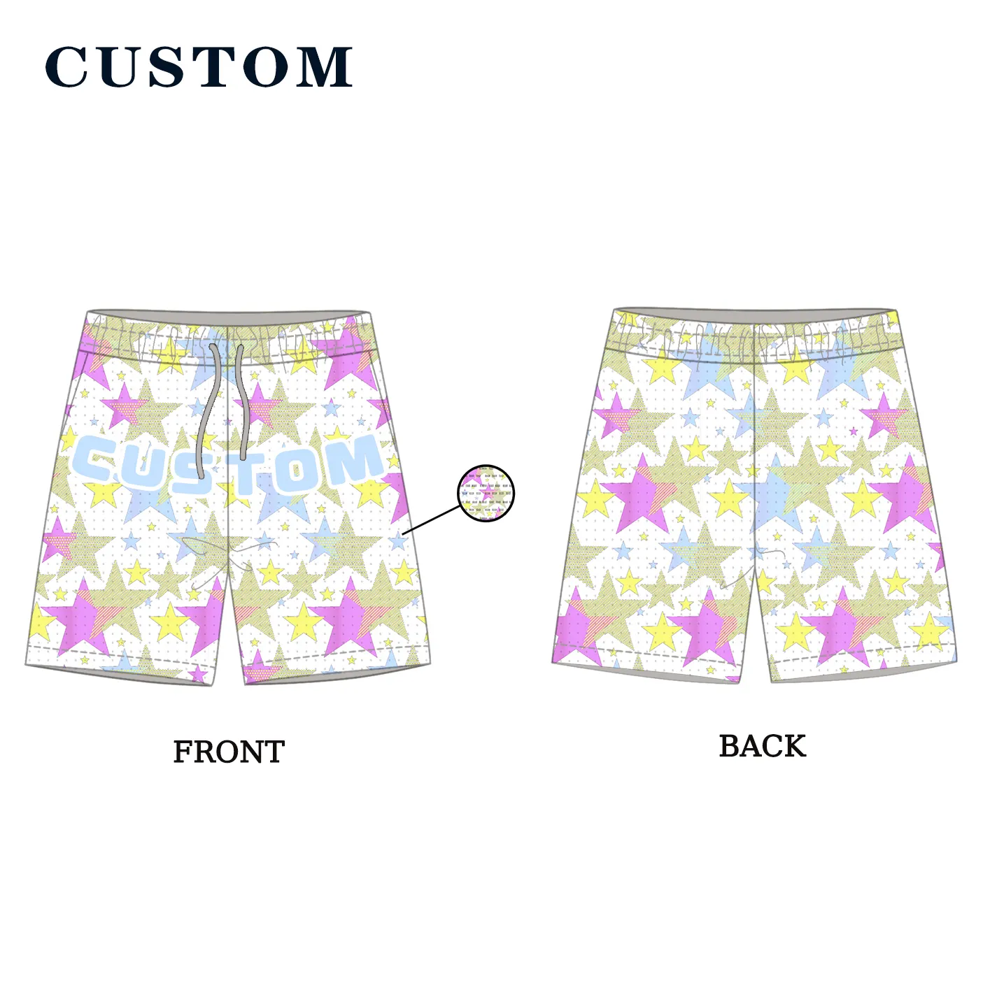 OEM Custom Logo Shorts Herren Casual Polyester Beach Running Schwimmen Basketball Gym Gedruckte Plus Size Custom Mesh Shorts für Männer