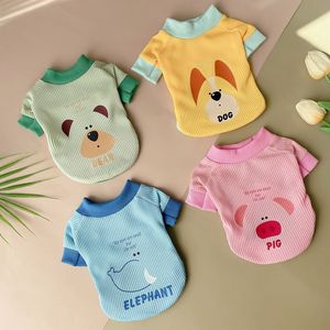 Cute Animal Print Pet Hoodies For Dogs And Cats Blue Elephant <b>Pink</b> Pig Green <b>Bear</b> Yellow Puppy Polyester Material ZYKBX05 - Product Image 1