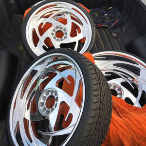 Rines Forjados de Aleación de Aluminio T6061 de 16 y 24 Pulgadas, Diseño Monobloque Cromado Cóncavo Profundo SJ, Personalizados para Forcar <span class=keywords><strong>Motorsport</strong></span> - Product Image 3