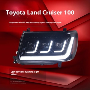 Cụm đèn pha LED độ cho Toyota Land Cruiser LC100 98-07, tích hợp đèn chạy ban ngày 4700, đèn xi nhan chảy nước 6000k - Product Image 2