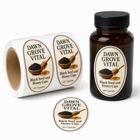 Étiquettes autocollantes personnalisées en vinyle imperméable résistant aux rayures UV pour bouteilles, bidons, autocollants d'emballage avec logo privé