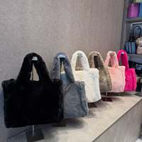 Sacs fourre-tout en fausse fourrure duveteuse et moelleuse, sacs à bandoulière pour le rangement, les voyages et le shopping, sacs à main doux et moelleux pour l'hiver et les adolescents