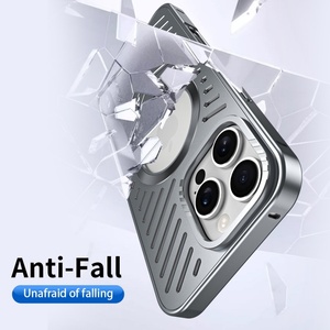 Coque de téléphone magnétique en aluminium à dissipation thermique pour iPhone 15 13 12 14 16 <span class=keywords><strong>Pro</strong></span> Max Type Snap Housse antichoc amovible - Product Image 3