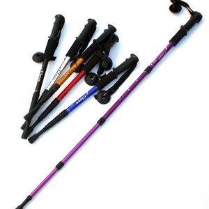 Bastones de Trekking de Aleación de Aluminio Cleye, Cuatro Secciones, Amortiguadores, Mango Recto, Bastones de Senderismo, Equipo para Exteriores - Product Image 2