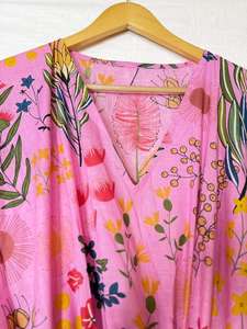 Kaftan fait main, kaftan en coton, grandes tailles, tailles régulières, caftan, vêtements de plage, vêtements de détente, vêtements de nuit en coton, chemise de nuit, cadeau pour la fête des mères - Product Image 3