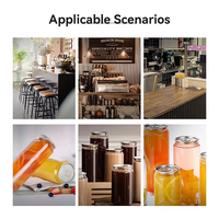 Scelleuse de boîtes électrique numérique automatique compacte avec écran LCD, machine à sceller rapide par induction pour jus, café, desserts, canettes et bouteilles