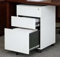 Meubles de rangement en métal blanc sur pieds, armoires de classement mobiles, meubles de rangement simples en acier, armoire de bureau avec tiroirs, armoire de classement