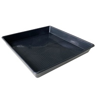 Bac de culture hydroponique géant 120x120cm 13cm en vinyle noir écologique TIDESTAR TD-T02 pour jardin et fleurs, emballé en carton