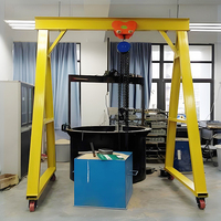 Grue portative à portique basse hauteur 0,5-2T, compacte et pliable, type A, pour levage en garage ou sous-sol à plafond bas