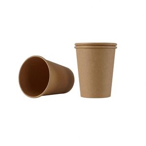 Gobelet en papier kraft à paroi simple jetable, impression personnalisée, écologique, recyclable, logo sur mesure pour thé au lait, soda - Product Image 4