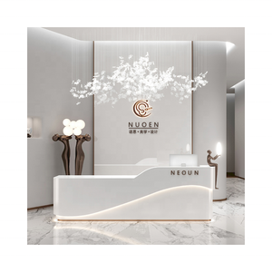 Venta caliente MDF Cash Register Wrap Counter Stand Contador <span class=keywords><strong>de</strong></span> caja registradora con escaparate <span class=keywords><strong>de</strong></span> bloqueo - Product Image 4