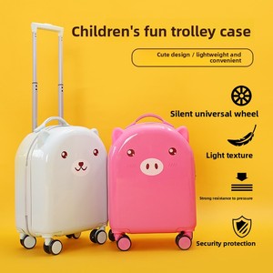 <span class=keywords><strong>Maleta</strong></span> <span class=keywords><strong>Infantil</strong></span> Unisex de ABS Ligero con Ruedas Giratorias de 18 Pulgadas, Asa Telescópica, Diseño de Dibujos Animados y Candado con Contraseña para Primaria - Product Image 3