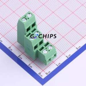 DG127A3-5.08-06P-14-00A(H) Screw Terminal Block Through hole Component (THT),P=5.08mm Connector 3x2P 5.08mm Green Through Hole - Product Image 1
