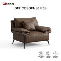 Canapé modulaire sectionnel en cuir de style moderne minimaliste de luxe pour bureau de direction, réception, salon et zone d'attente