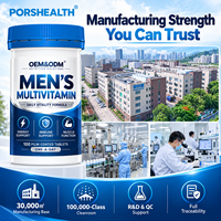 Multivitamines pour hommes adultes de marque privée avec zinc chélaté et vitamines B méthylées |   100 comprimés végétaliens sans gluten pour l'énergie quotidienne et le soutien immunitaire