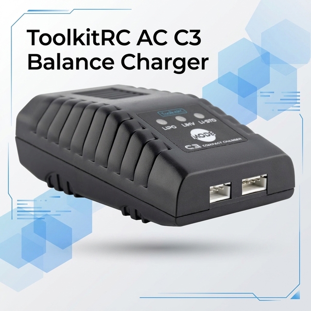 ToolkitRC AC C3 Balance Charger 25W 2.2A Mini Smart Pocket Battery Charger for 2S 3S LiPo LiHV RC FPV Quadcopter Drone Model