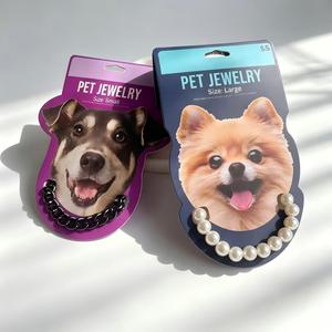 Pet Jewelry Imitation Pearl & Metal Chain <b>Dog</b> Necklace Decorative Pet Collar For Small Large <b>Dogs</b> - Product Image 5
