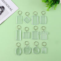 Porte-clés vierge transparent en acrylique léger avec insert photo, idéal pour la promotion et les créations en gros – Vente directe usine
