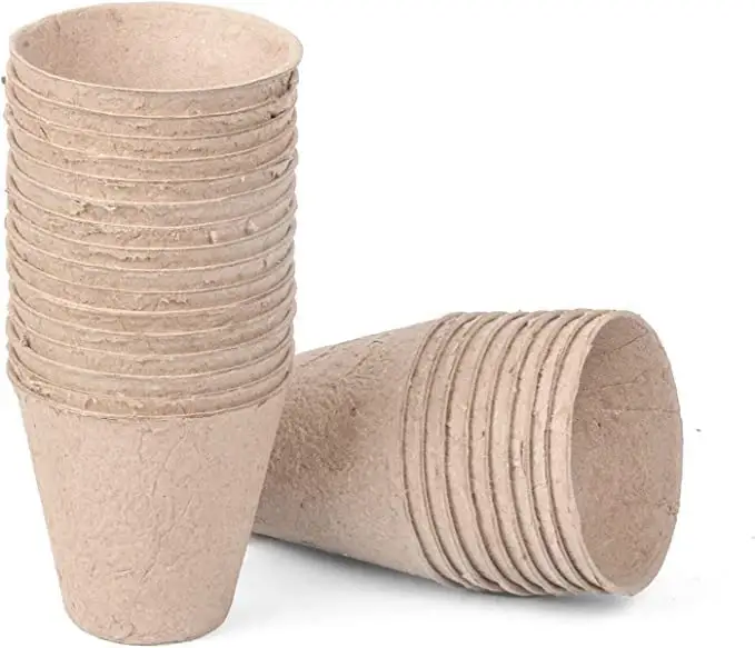 Yuchen vaso di carta biodegradabile rotondo germinazione del giardino coltiva vasi di torba di avviamento di semi di vivaio