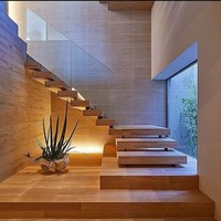 Escalier droit CBMmart, escalier intérieur en bois pour villa, escalier moderne, rampe d'escalier