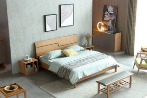 เตียงไม้แอชแบบแข็ง,เตียงคิงไซส์ควีนไซส์โครงเตียงคู่ประกอบง่ายและเงียบทนทานการออกแบบเตียงยืนยาว - Product Image 3