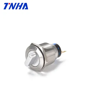 TH22 IP65 22Mm Logam Berkualitas Baik Rotary Switch Reset Stainless Steel Disesuaikan Plastik On-Off Rotating Switch