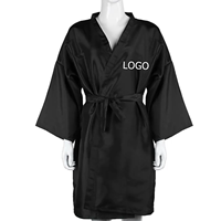 Venta al por mayor personalizable bata de peluquería belleza SPA salón cliente logotipo personalizado kimono bata de peluquero